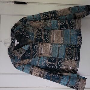 Vintage Dressbarn Woman Zip Up Jacket Size 1X